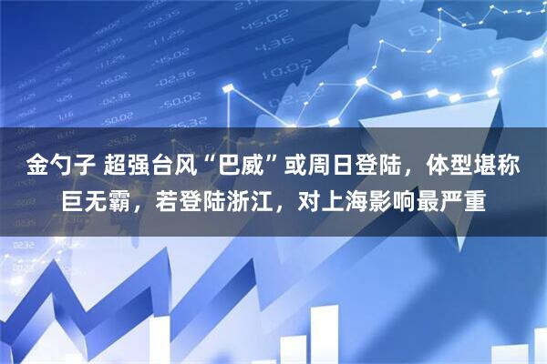 金勺子 超强台风“巴威”或周日登陆，体型堪称巨无霸，若登陆浙江，对上海影响最严重